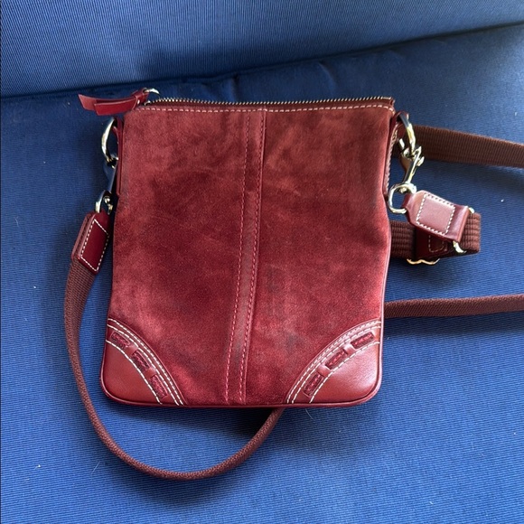 Coach Dark Red Crossbody Bag with Gold Hardware - Picture 5 of 5